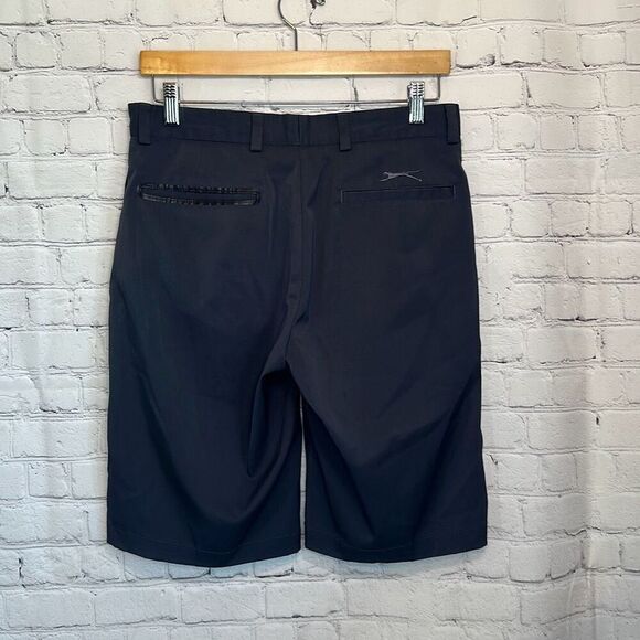 Slazenger Mens Golf Shorts W30 Gray Zip Closure Pockets - Picture 2 of 5